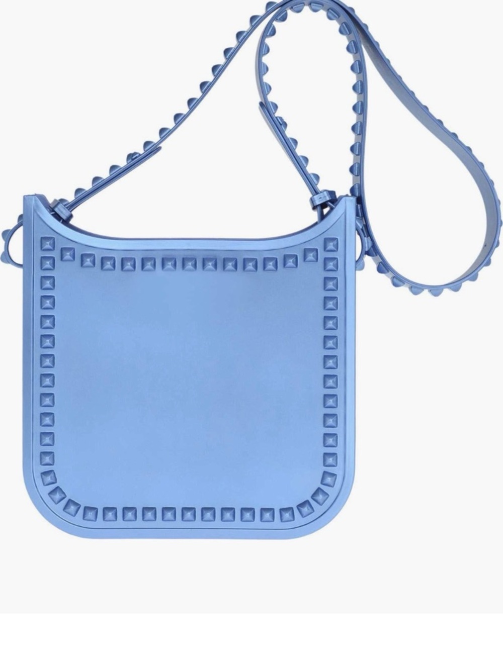 Stud-Trim Light Blue Crossbody Bag - Women